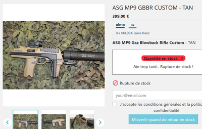 Fiche produits Airsoft Atlantic